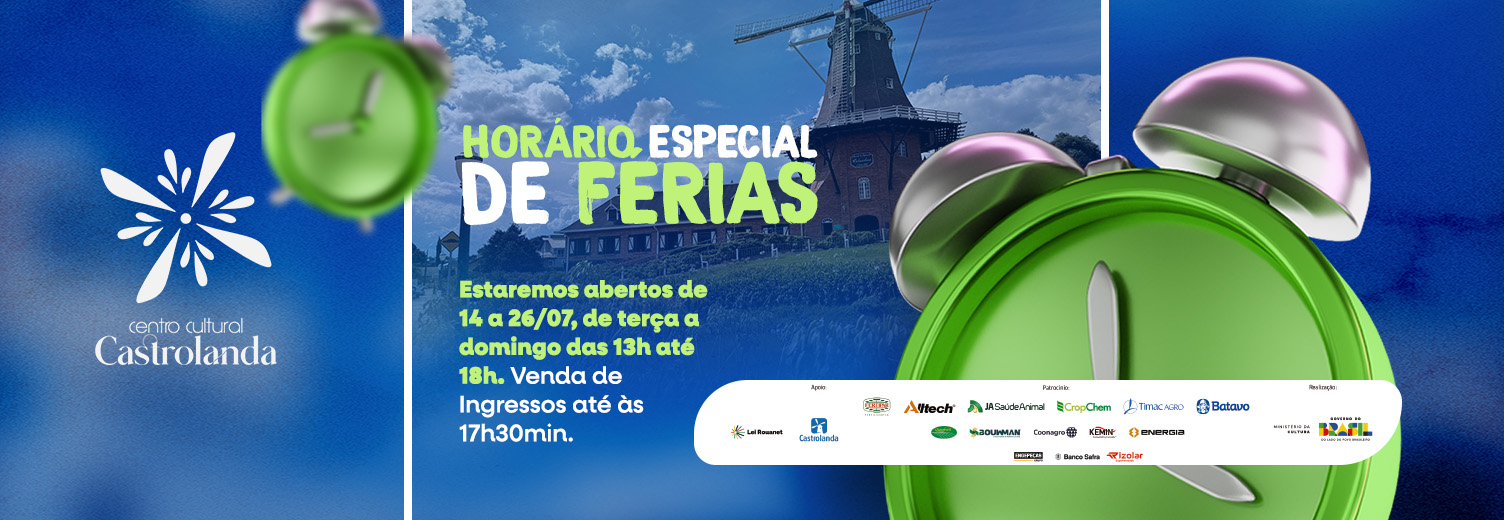Hor&aacute;rio Especial de f&eacute;rias